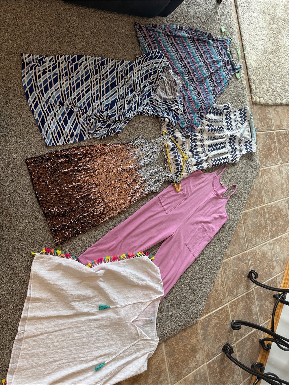 Clothing Lot “1”. Bobbie Brooks Pink Sleeveless Jumpsuit with Strappy Shoulders